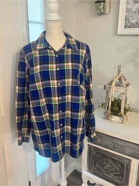 Talbots Plaid Button-Down Shirt Size 2X